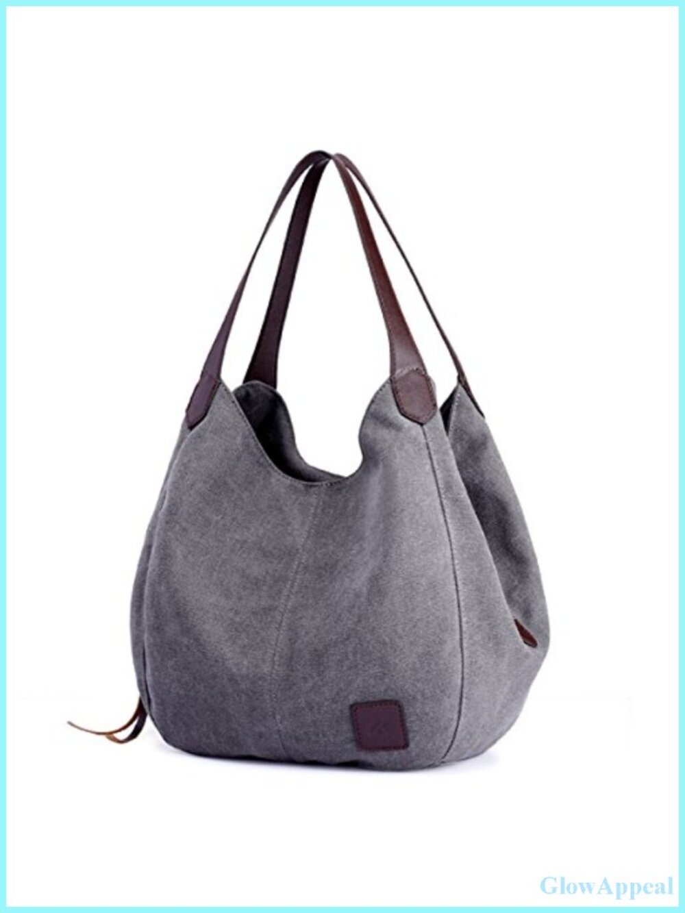 Canvas Multi-pocket Hobo Shoulder Bag Women Tote Handbag Large Capacity
